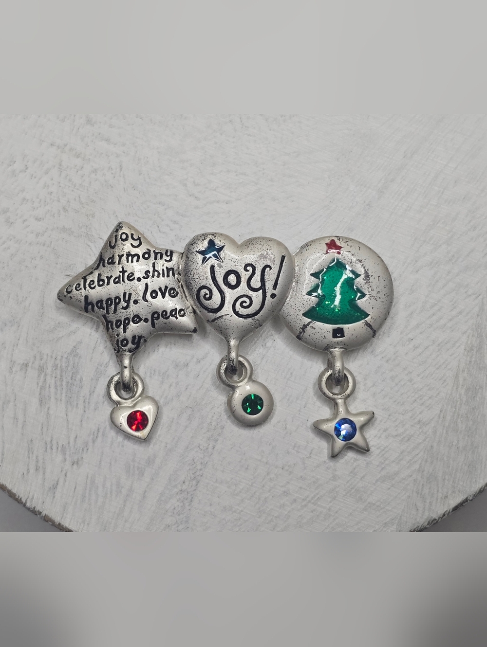 Christmas Brooch Pin With Dangle Charms by AJMC [ Read Details ]